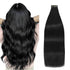 Professional Title: "16 Inch Natural Black Tape in Hair Extensions - Real Human Hair, 20Pcs 30G Silky Tape In Extensions"